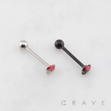 MELTING LOVE HEART 316L SURGICAL STEEL TONGUE BARBELL